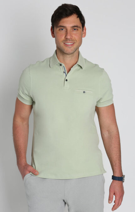 Green Luxe Cotton Interlock Polo Shirt