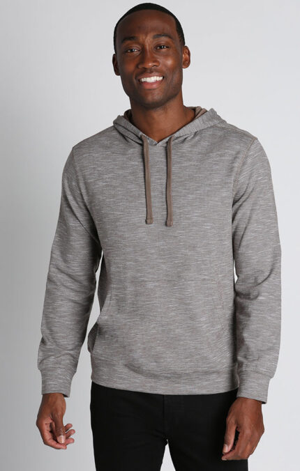 Grey Novelty Knit Pullover Hoodie