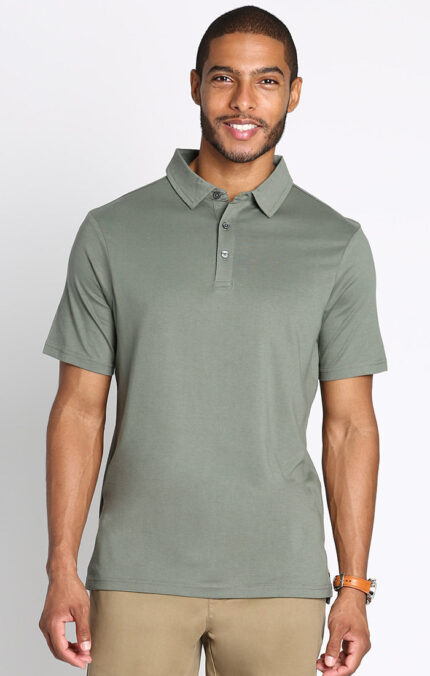 Green Pima Cotton Polo Shirt