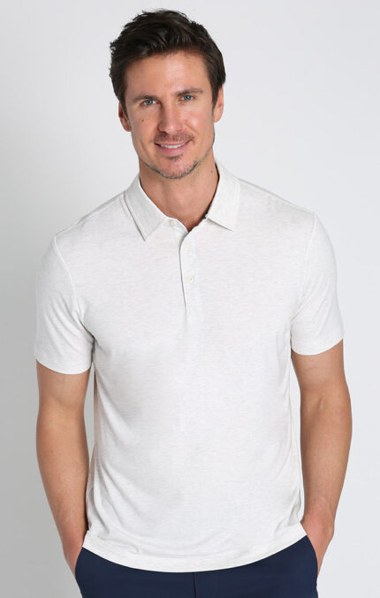 Ivory Stretch Poly Viscose Soft Polo