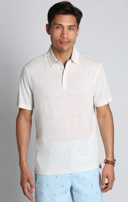 Ivory Poly Viscose Soft Polo
