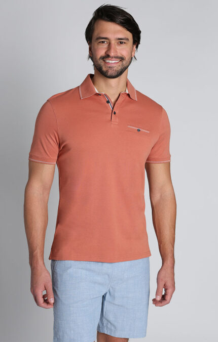 Vintage Red Luxe Cotton Interlock Polo