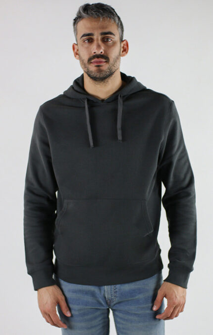 Charcoal Sueded Fleece Hoodie