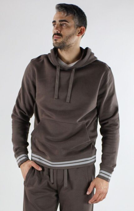 Brown Soft Touch Varsity Hoodie