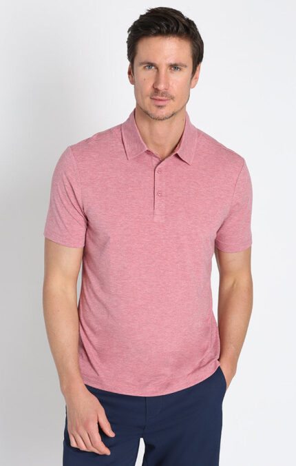 Red Stretch Poly Viscose Soft Polo